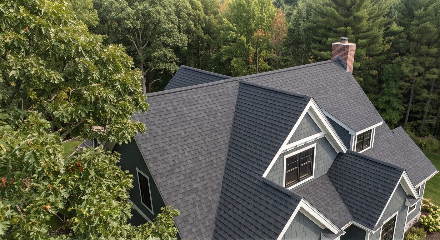 Designer shingle upgrade on a home in Oakville, MO